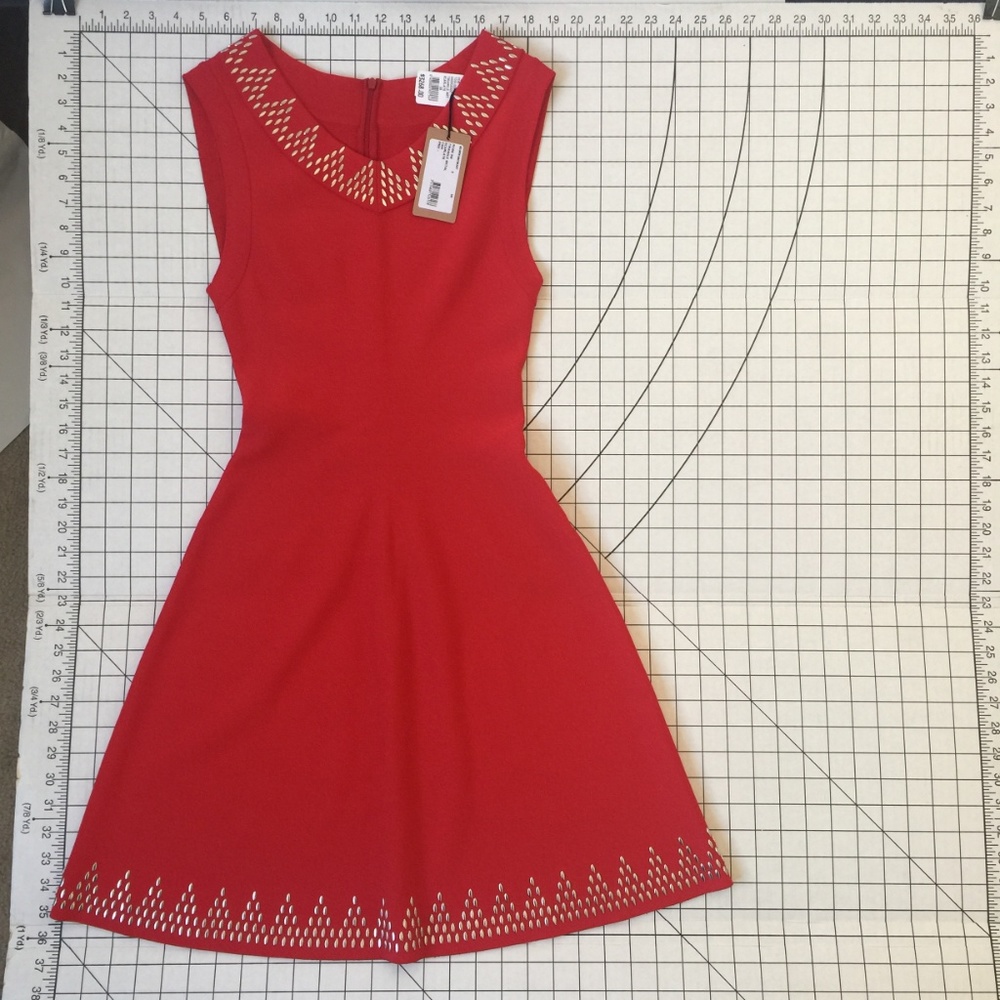 Azzedine Alaia Metallic Triangle Dress Fit & Flare - Picture 7 of 7